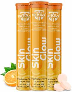 TRUMAX Skin Glow Japanese Glutathione & Vitamin C for Glowing Skin Effervescent Tablets