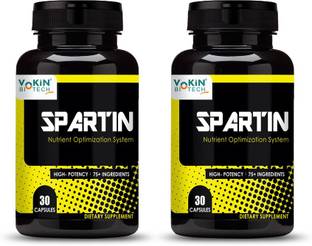 Vokin Biotech Spartin Testosterone Booster For Increase Stamina & Power 30 Capsules Pack of 2