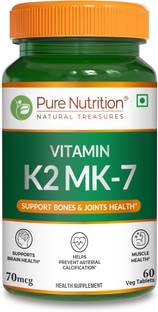 Pure Nutrition Vitamin K2 MK-7 For Bone Health & Cardiovascular Wellness & Brain Health