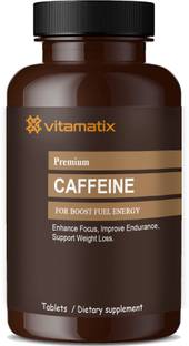 Vitamatix Caffeine 200mg Supports Focus, Energy, Endurance Tablets (K94)