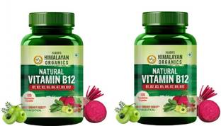 Himalayan Organics Plant Based Vitamin B12 Supplement - 120 Vegetarian Capsules x Pack of 2
