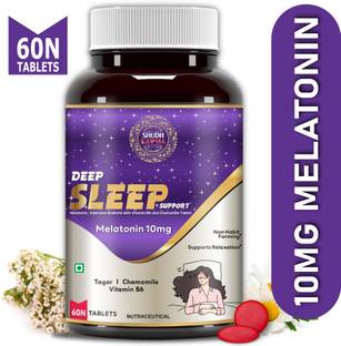Shudh Kaama Deep Sleep Melatonin 10mg and Tagar 250| Sleeping aid pills for Men and Women