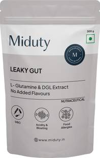 Miduty Leaky Gut Support - L-Glutamine - Acidity - Bloating - Digestion - Probiotic