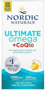 Nordic Naturals Ultimate Omega Plus CoQ10 Lemon Flavor 1280 mg Softgels