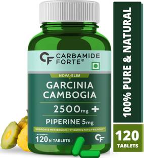CARBAMIDE FORTE Garcinia Cambogia 2500mg fat burner Supplement with Piperine 5mg for Weight Loss