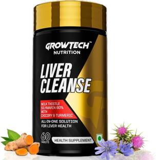 Growtech Liver Cleanse & Detox Supplement with Milk Thistle, Chicory & Turmeric
