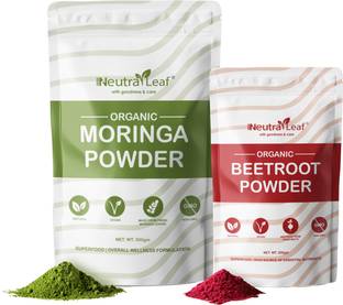 Neutraleaf Organic Beetroot & Moringa Powder For Health,Weight Loss,Skin Glow, Heart & more