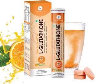 GLOWSIK Glutathione Skin Glow 20 Effervescent Tablet with collagen Healthy Glowing skin