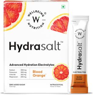 Wellbeing Nutrition Hydrasalt Electrolyte Drink, Blood Orange, 15 Sachets