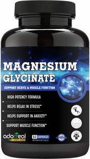 Adorreal Magnesium Glycinate Supplement for Stress Support, Muscle Energy & Heart Health