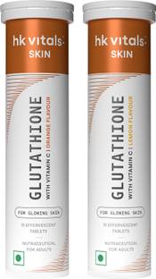 HEALTHKART HK Vitals Glutathione Skin Glow Effervescent Tablets, Lemon & Orange