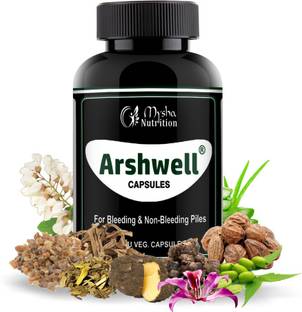 Mysha Health World Arshwell Capsules,For Bleeding&Non-Bleeding Piles,Bavasir ki Dawai,Made,of Neem