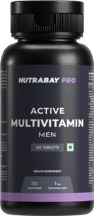 Nutrabay Pro Active Multivitamin for Men, Enhances Energy, Stamina & Immunity
