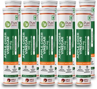 Pure Nutrition Apple Cider Vinegar with Garcinia Cambogia For Weight loss 150 Effervescent Tabs