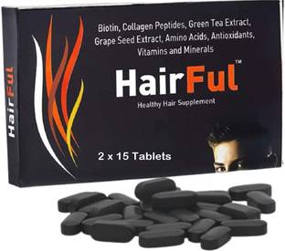 HairFul Biotin Tablets to Hair fall Treatment & Hair Regrowth Women & Men (40 Tablets)
