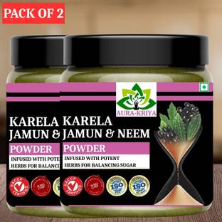 Aura Kriya Neem Karela Jamun Powder | Diabetic Care Powder | Neem Karela Jamun Powder