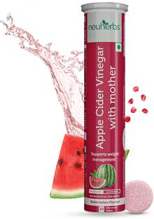 Neuherbs Apple Cider Vinegar With Mother Effervescent Tablet, Watermelon Flavour