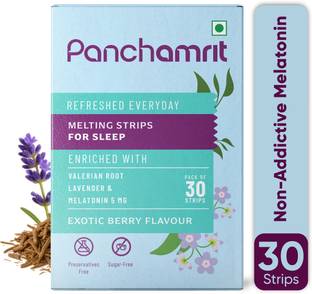 Panchamrit 5mg Melatonin Strip for Deep Sleep| Natural Ayurvedic Herbs | with Valerian Root