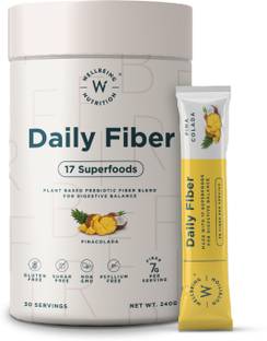 Wellbeing Nutrition Organic Daily Fiber For Weight loss & Blood Sugar Control Pina Colada Flavor