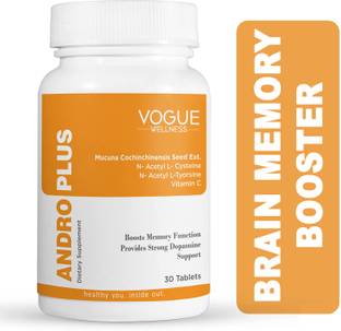 Vogue Wellness ANDRO PLUS Mucuna dopamine Brain Booster Supplement for Memory and Focus