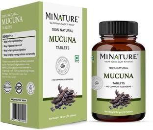 mi nature Mucuna Tablets (90 Tabs) - Natural Dopamine Support for Mood Enhancement
