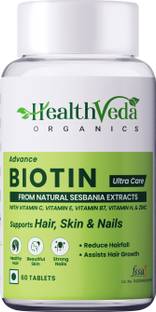 Health Veda Organics Advance Biotin for Hair & Skin with Vitamin B7, H
