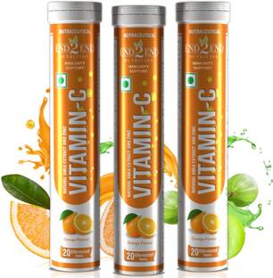 End2End Nutrition Vitamin C Amla Extract 1000mg Effervescent tablets Boost Immunity & Skin Health