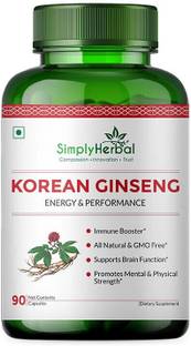Simply Herbal Korean Ginseng 1000mg Supports Brain Function For Both Men & Women