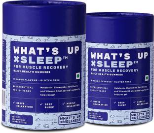 What's Up Wellness Melatonin Gummies for Sleep, Muscle Recovery & Nerve Relaxation For Men & Women
