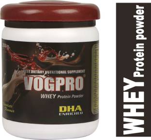 Vogue Wellness Vogpro Whey Protein powder with vitamins, chocolate flavor