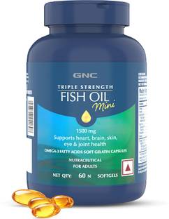GNC Triple Strength Fish Oil Mini 60 Softgels