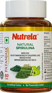 NUTRELA Natural Spirulina Tablets with Amla, Moringa and Asgand Extract for Men & Women