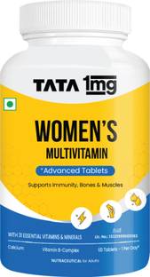 TATA 1mg Women's Multivitamin Veg Tablet with Zinc, Vitamin C, Calcium, Vitamin