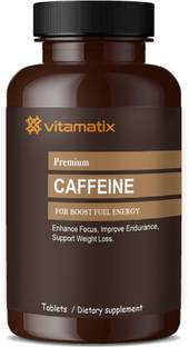 Vitamatix Caffeine 200mg Supports Focus, Energy, Endurance Tablets (H47)