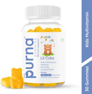 Purna Gummies Kids Multivitamin Gummies For Growth, Immunity and Health - 30 Gummies