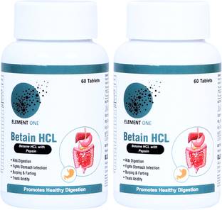 ELEMENT ONE Betaine HCL with Pepsin Stomach Acid Balance & Digestive Enzymes