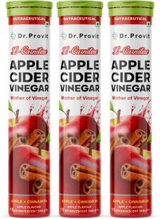 Dr.Provit L-Carnitine ACV Effervescent Tablets for Weight Loss and Fat Burn with Cinnamon