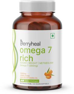 Berryheal Omega 7 Rich | Sea Buckthorn Oil | Sugar Control & Healthy Weight Managemnet