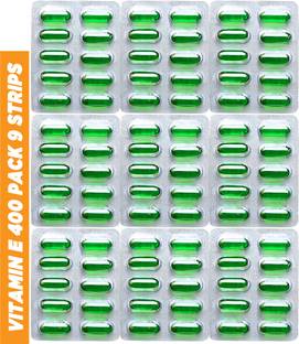 1DAILYFORMULA Vitamin E 400 capsule for Face Pimple Glowing Skin & hair care