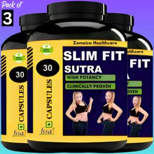 Zemaica Healthcare Slim Fit Sutra, Weight Loss Medicine, Fat Burn, Loss Fat, Capsule, Pack of 3