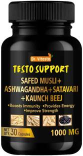 Dr.Vitasta Testo support,Ayurvedic medicine of Safed musli,Ashwagandha,Satavari,Kauch beej