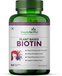 Simply Herbal Biotin 10000mcg Hair Growth, Glowing Skin and Strong Nails