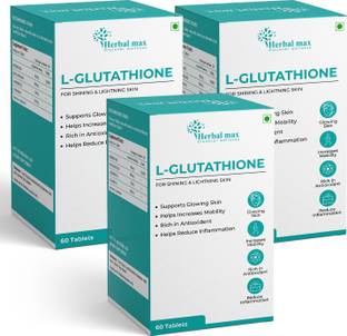 Herbal max L-Glutathione Tablet For Glowing Skin & Reduce Pigmentation For Men & Women