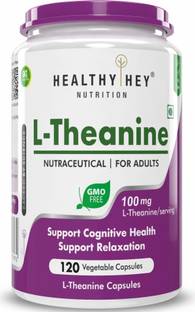 HealthyHey Nutrition HealyHey L-Theanine 100mg- Support Relaxation - 120 Vegetarian Capsules