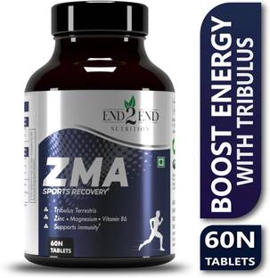 End2End Nutrition Zinc Magnesium Supplement (ZMA) with Tribulus and Vitamin B6 for Muscle Recovery