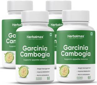 Herbal max Garcinia Cambogia (70% HCA) | Natural Fat Burner - 800Mg Veg Capsules