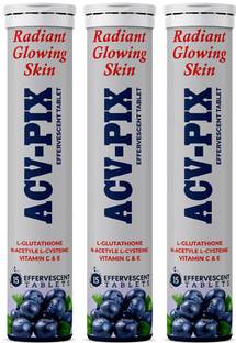 acv-pix L- Glutathione with N-Acetyl L-Cysteine and Vitamin C&E RADIANT glowing skin.
