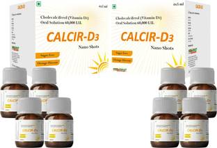 Medirvast Healthcare Calcir-D3 Nano Shots - Cholecalciferol (Vitamin D3) 60,000 IU Oral Solution