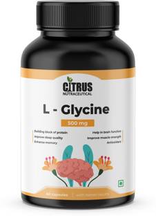 CITRUS NUTRACEUTICAL L-Glycine Amino Acid Supplement For Function and Antioxidant 60 Capsules