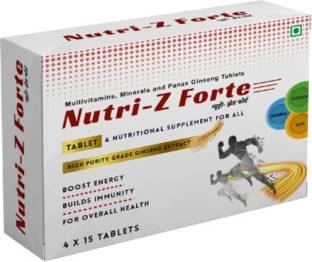 Nutri-Z Forte Tablet with 10 Vitamins, 9 Minerals & Ginseng for Men, Women & Old Age